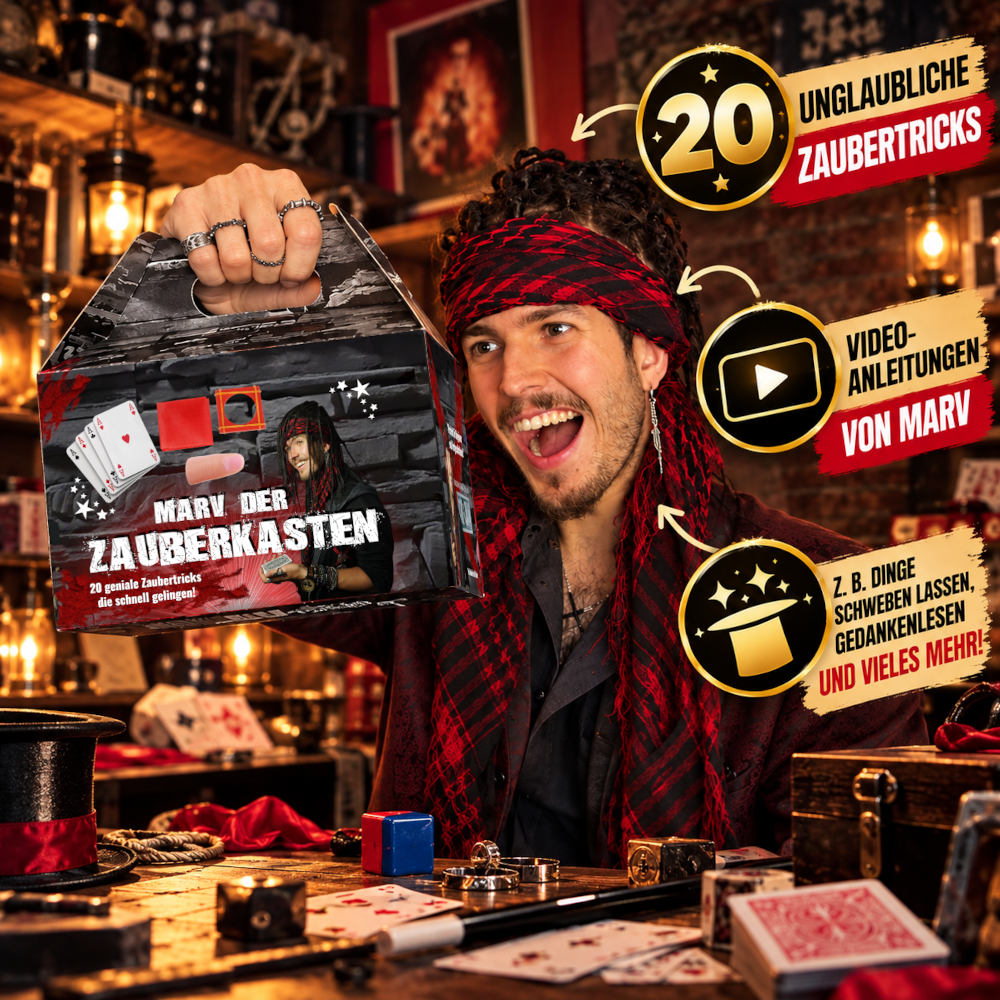 MARV der Zauberkasten mit 20 Zaubertricks und Video-Anleitungen von MARV
